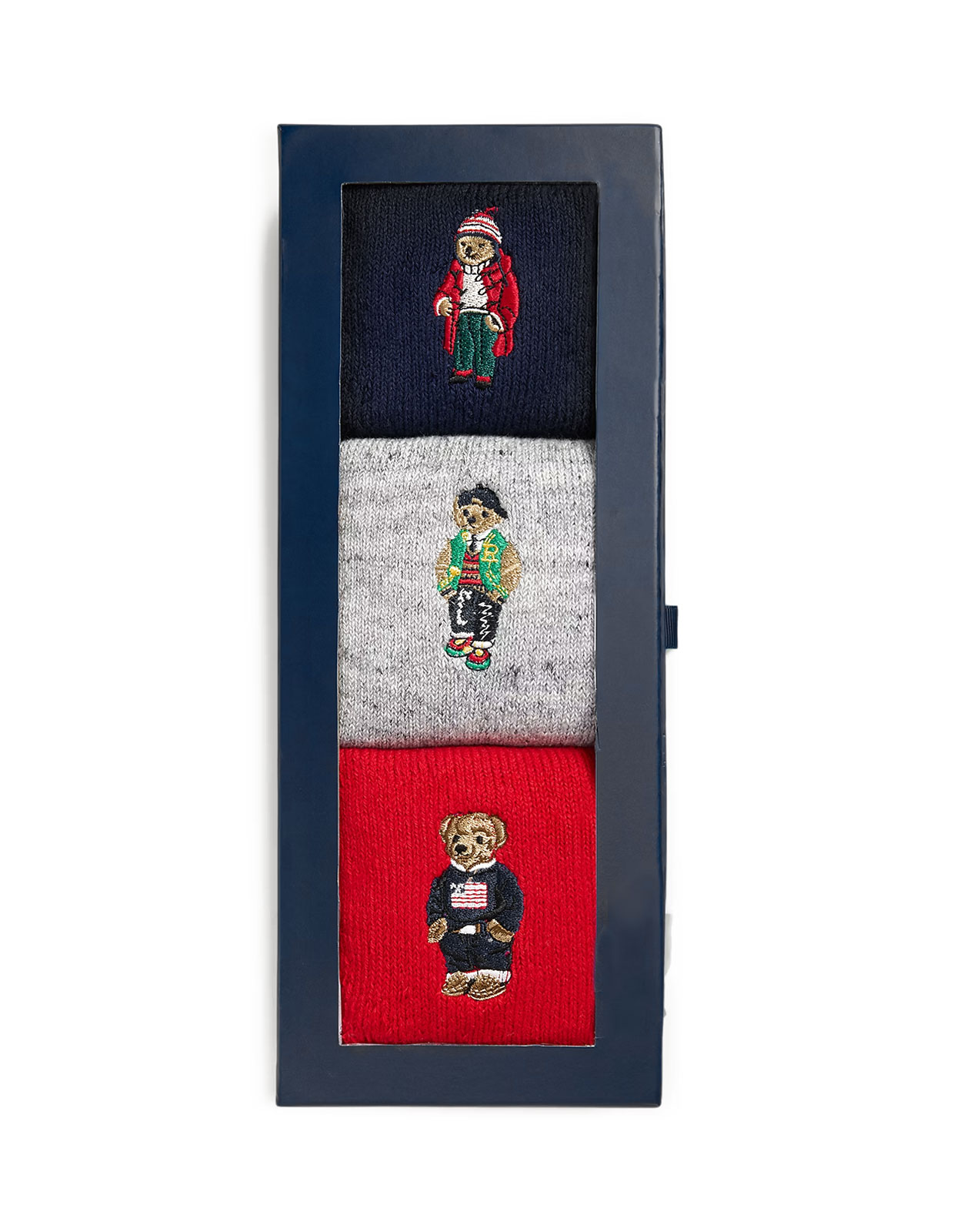 Sock Box 3-Pack Navy/Grå/Röd One Size