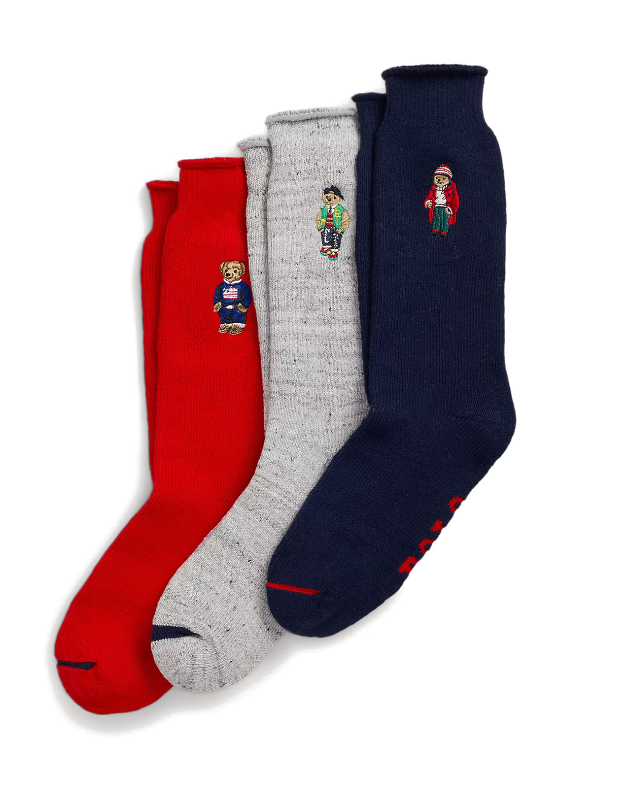 Sock Box 3-Pack Navy/Grå/Röd One Size