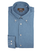 Slim Fit Skjorta XLÄ Denim Blå