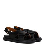 Sandal Läder Svart 39