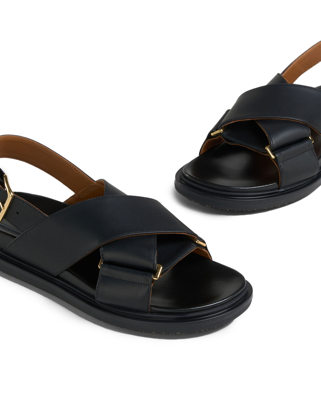 Sandal Läder Svart 39