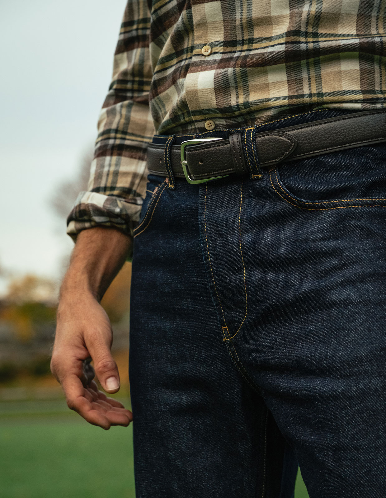 Adria Leather Belt Dark Brown Stl 110