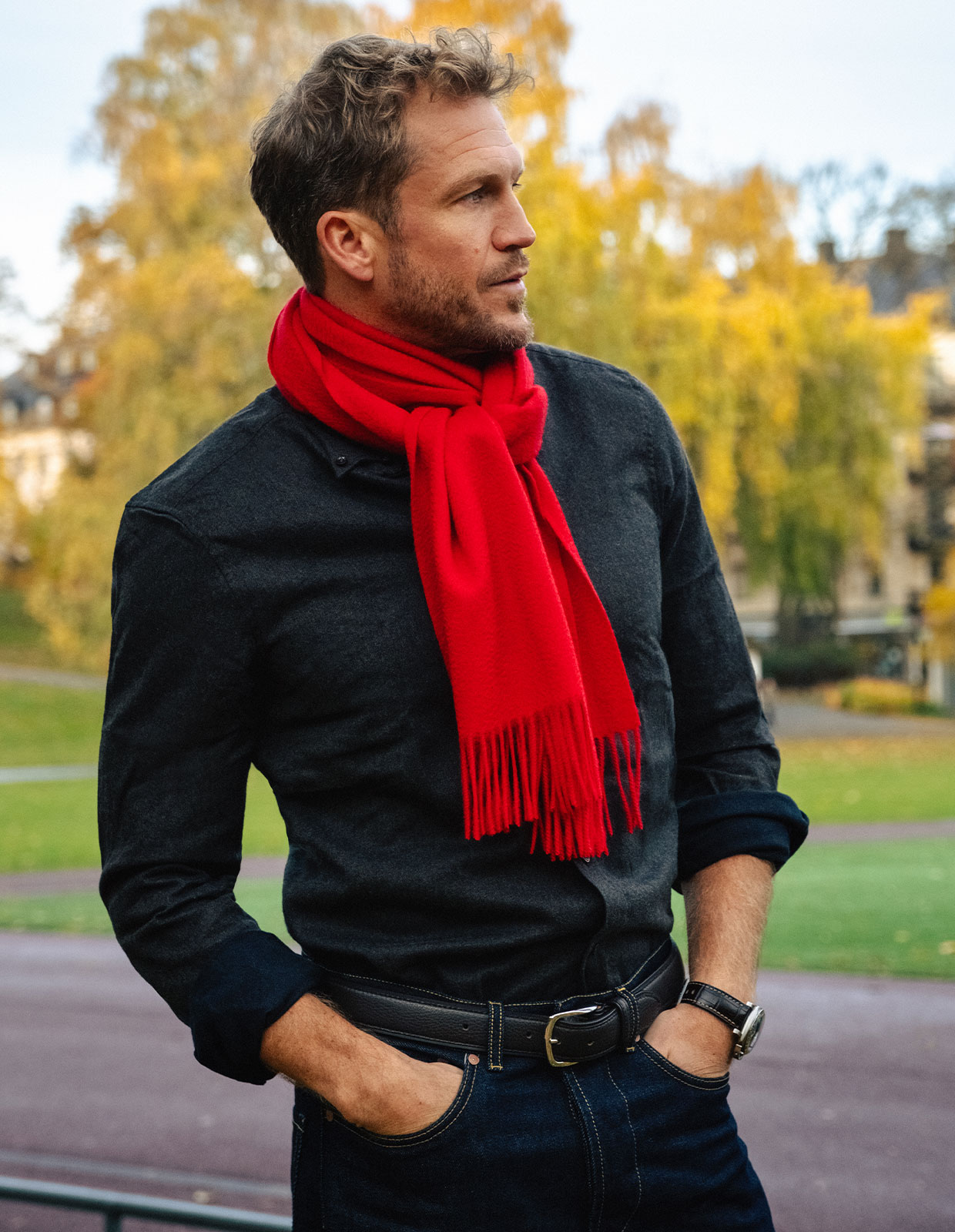 Cashmere Scarf Klarröd One Size