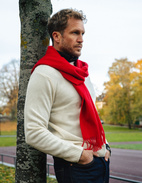 Tröja Rundhals Ull/Cashmere Benvit