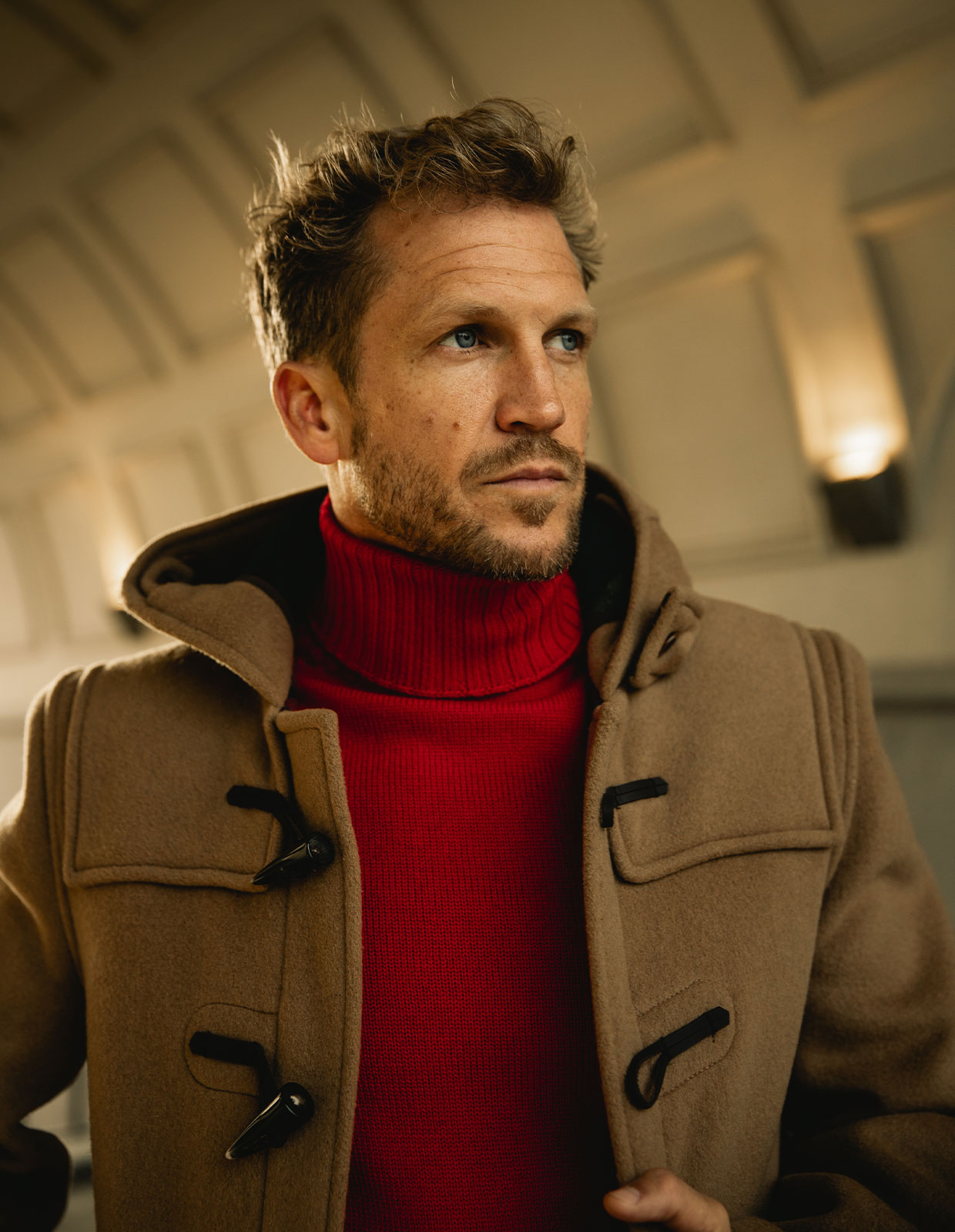 Morris Duffle Coat Camel Buchanan Stl M