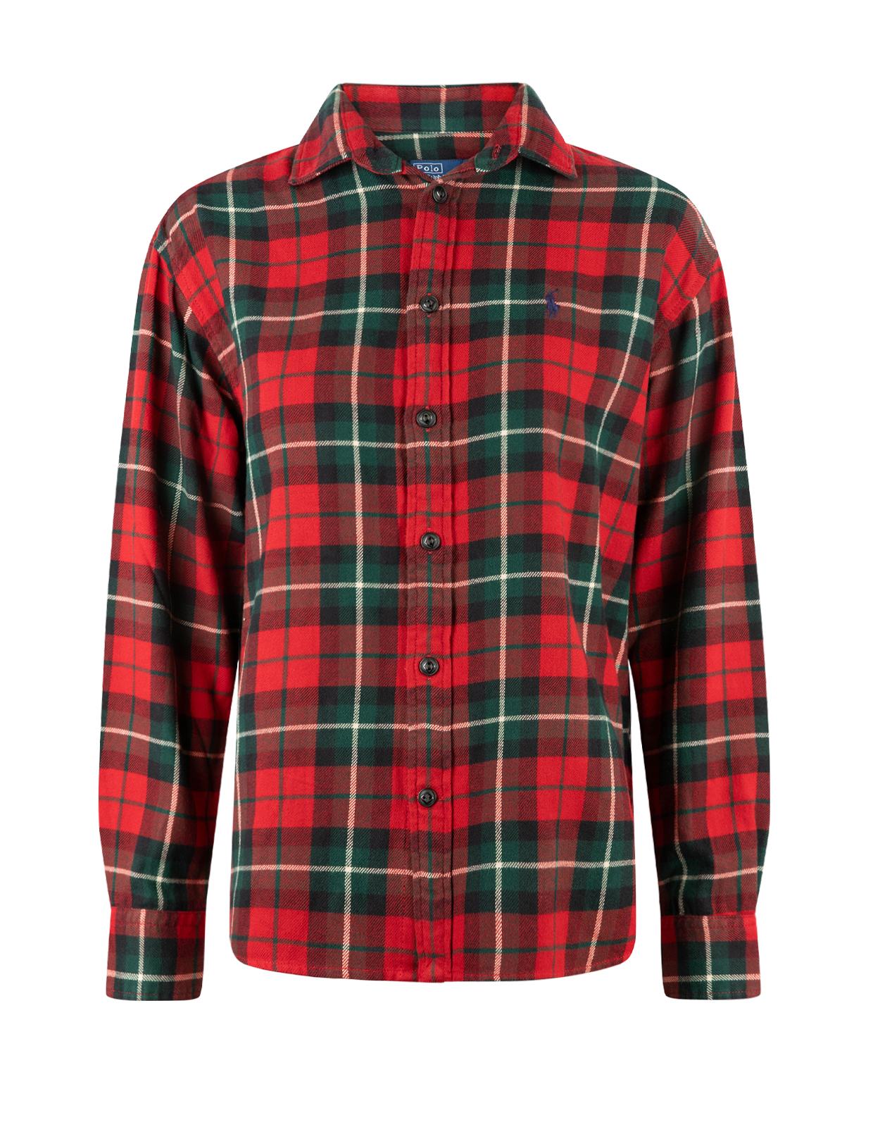 Flanellskjorta Röd/Grön