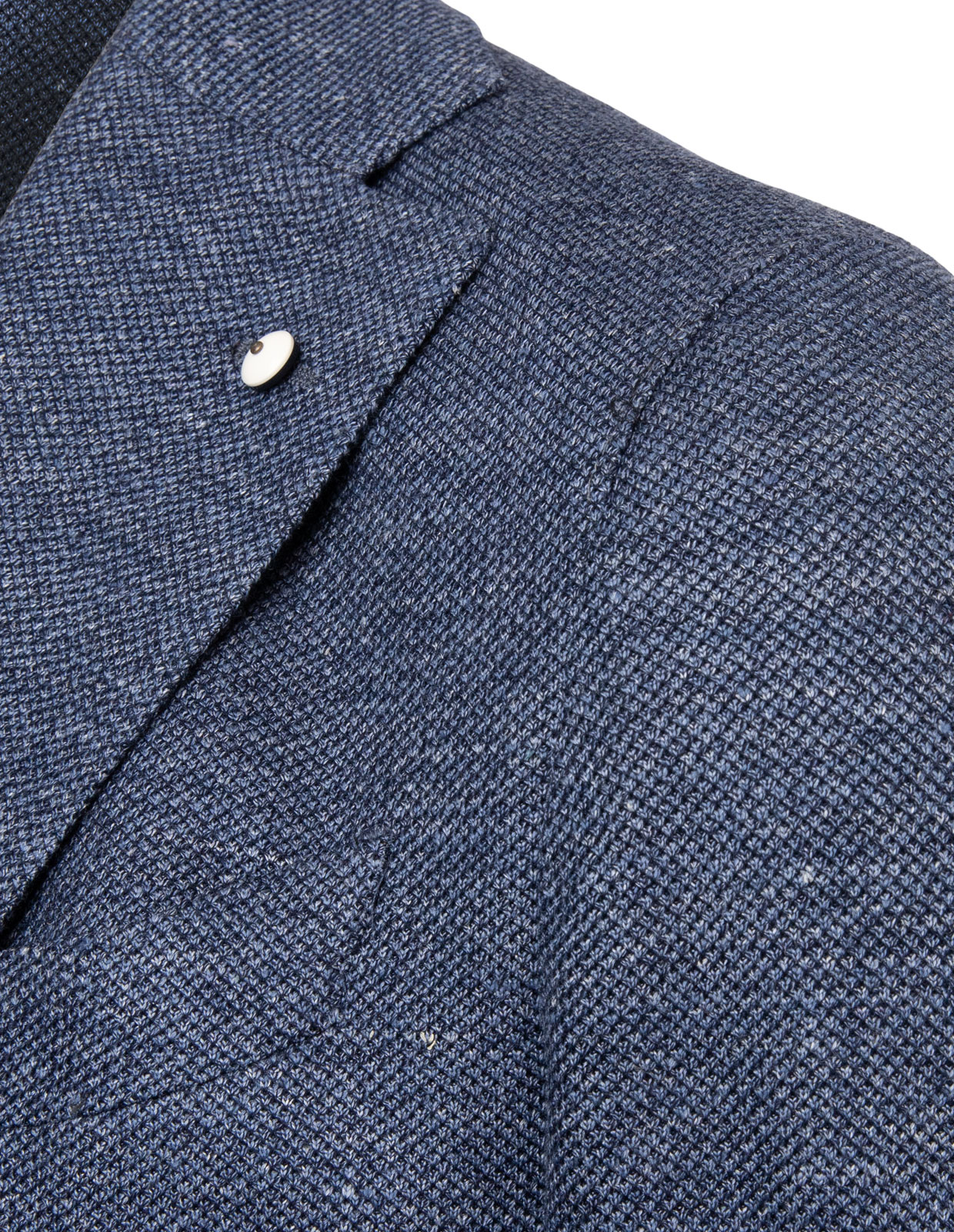 Jack Regular Jersey Jacket Linen Cotton Italy Blue