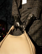 Vera Handske Läder Svart