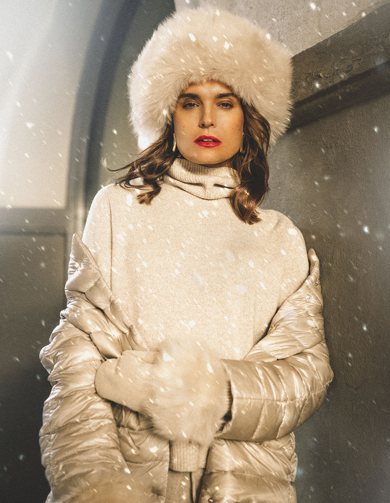 Ultralight Short Down Jacket Beige 40