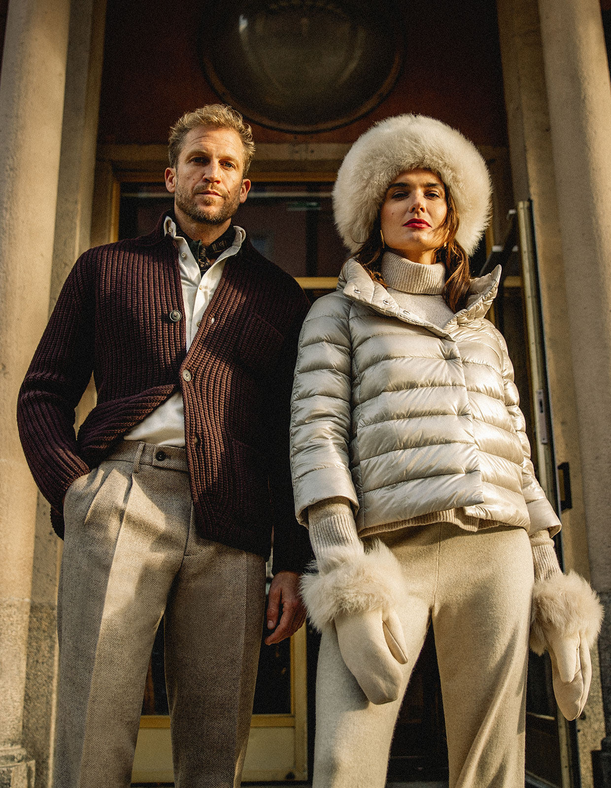 Ultralight Short Down Jacket Beige 40