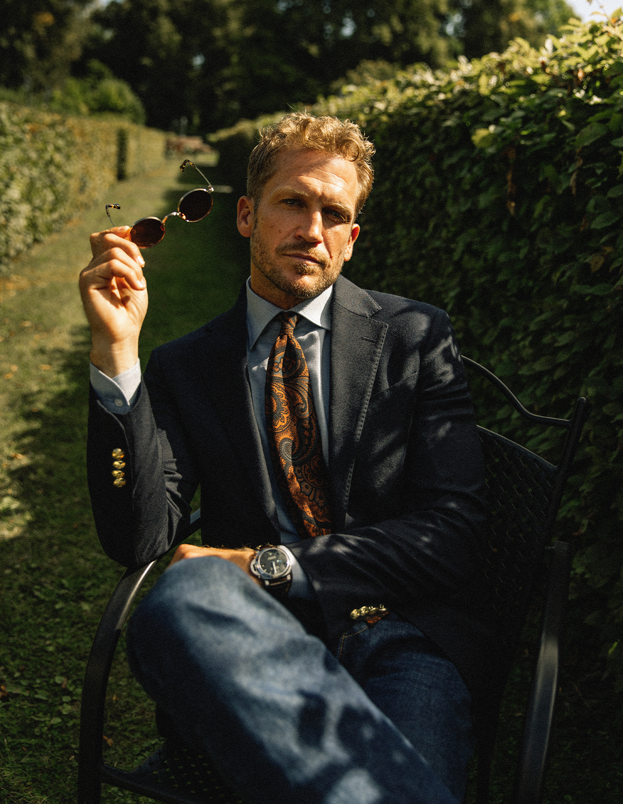 Davide Regular Selvedge Jeans Tvättad Mörkblå
