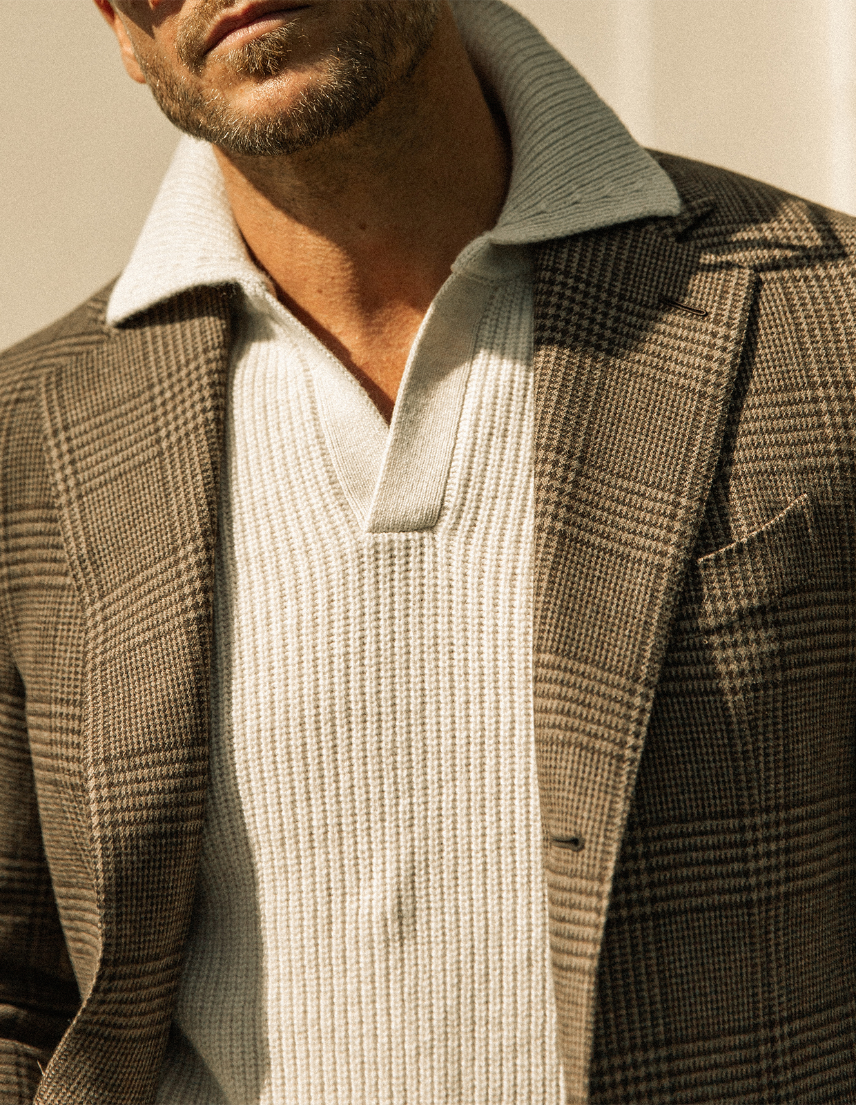 Aida Kavaj Ull Glencheck Brun/Beige