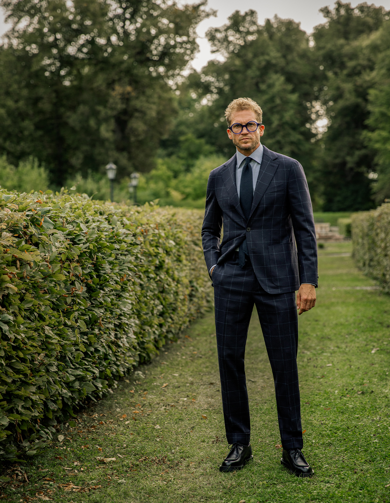 Regular Fit Skjorta Flanell Bomull Cashmere Ljusblå 39