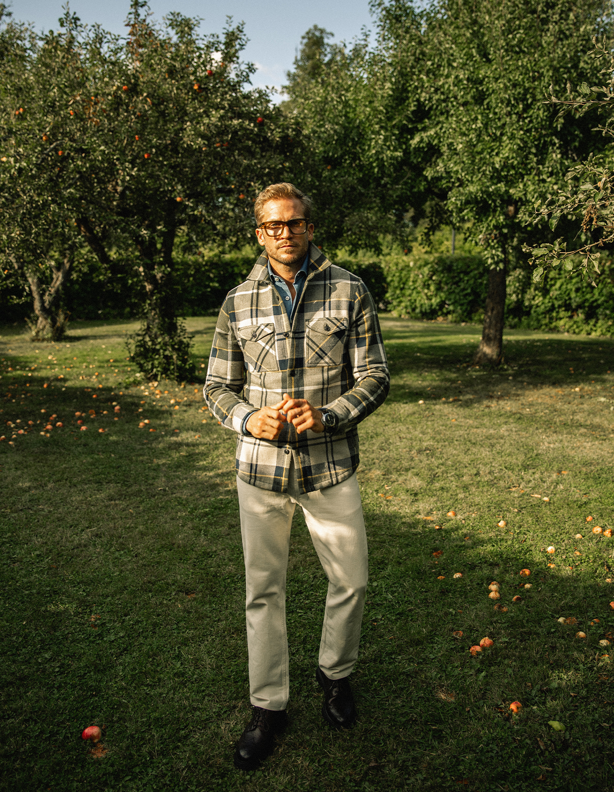 Regular Fit Skjorta Denim Blå 41