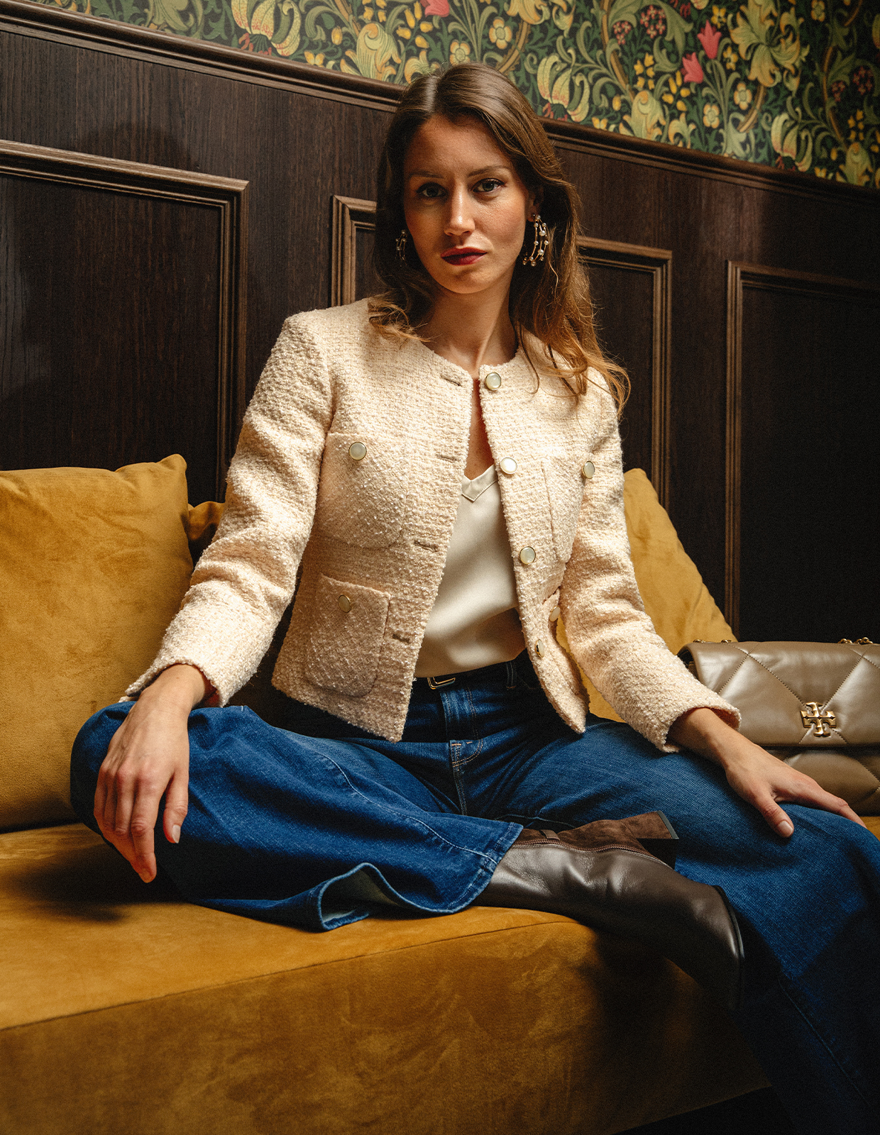 Kira Diamond Quilt Väska Beige One Size