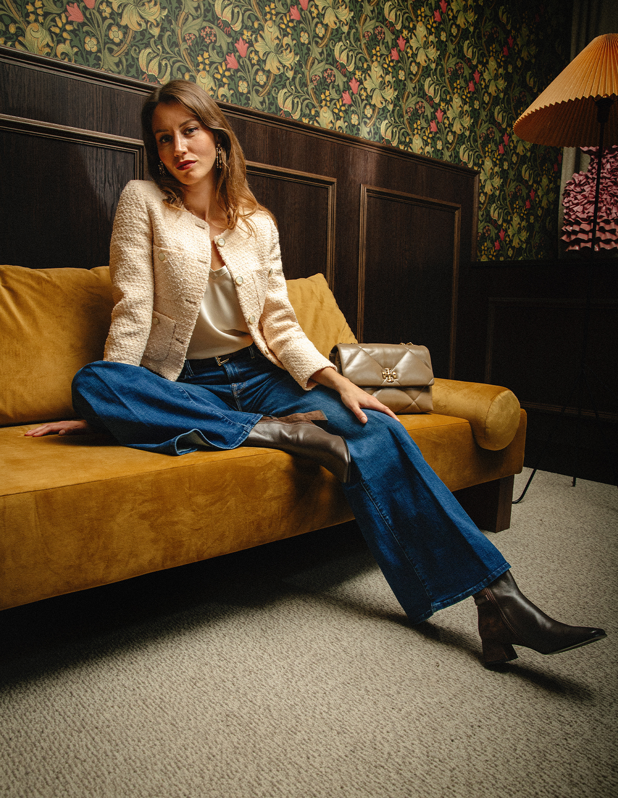 Kira Diamond Quilt Väska Beige One Size