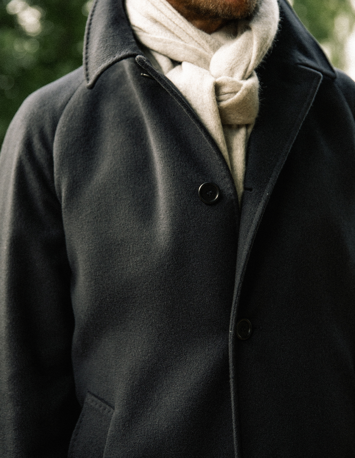 Sartorial Raglan Rock Cashmere Mörkblå