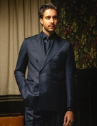 Slim Fit Skjorta Signature Twill Marinblå 42