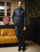 Slim Fit Skjorta Signature Twill Marinblå 42