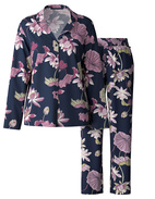 Pyjamas Bomull/Tencel Marinblå/Lila