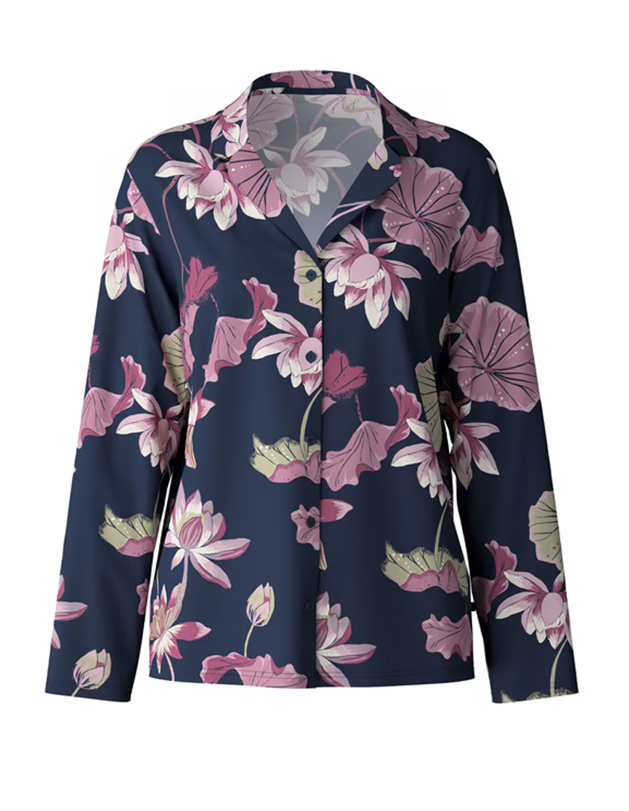 Pyjamas Bomull/Tencel Marinblå/Lila