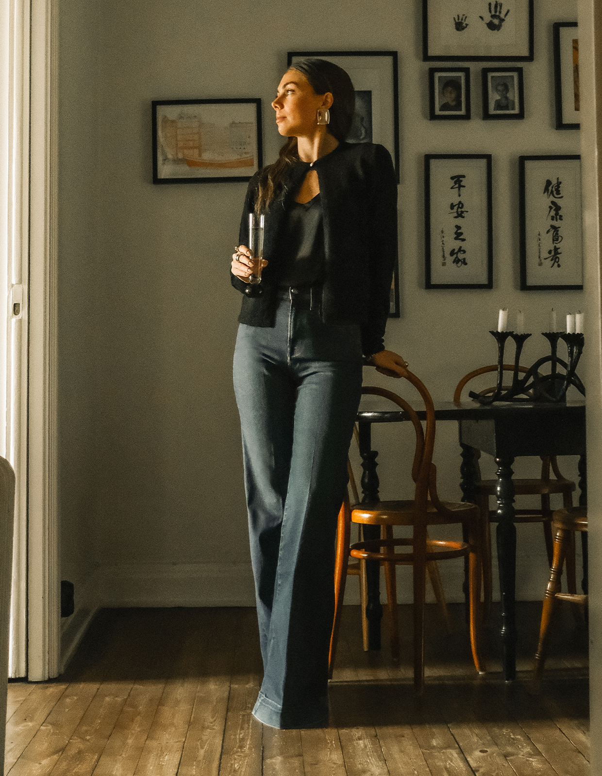 Shin Top Siden Svart