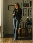 Shin Top Siden Svart