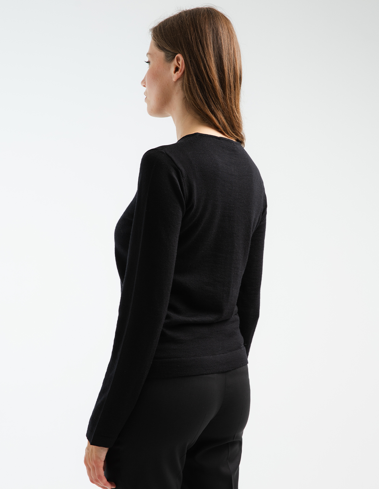Cardigan Merinoull Svart