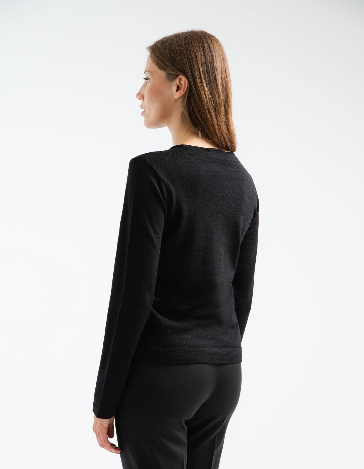 Tröja Merinoull Svart XL