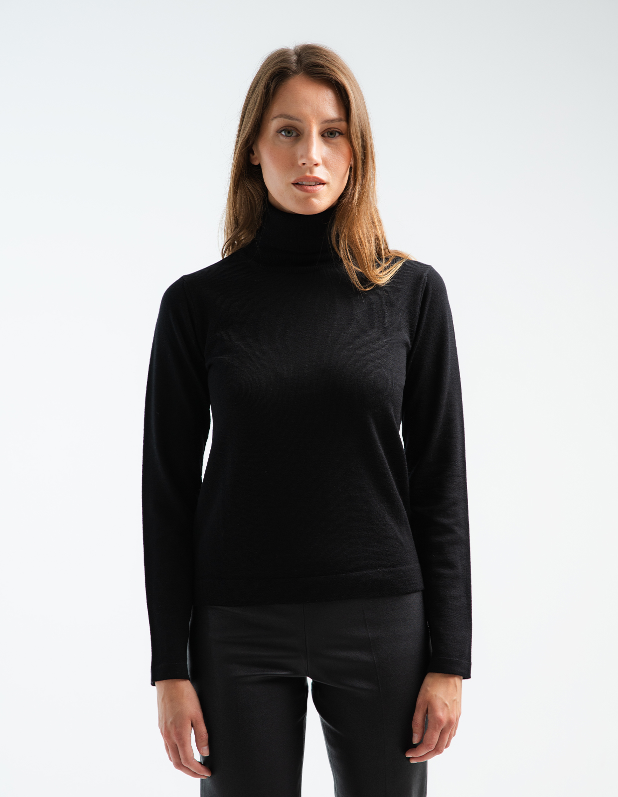 Polotröja Merinoull Svart XS