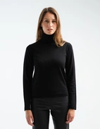 Polotröja Merinoull Svart XS