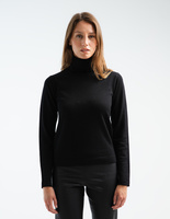 Polotröja Merinoull Svart S
