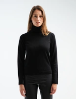 Polotröja Merinoull Svart