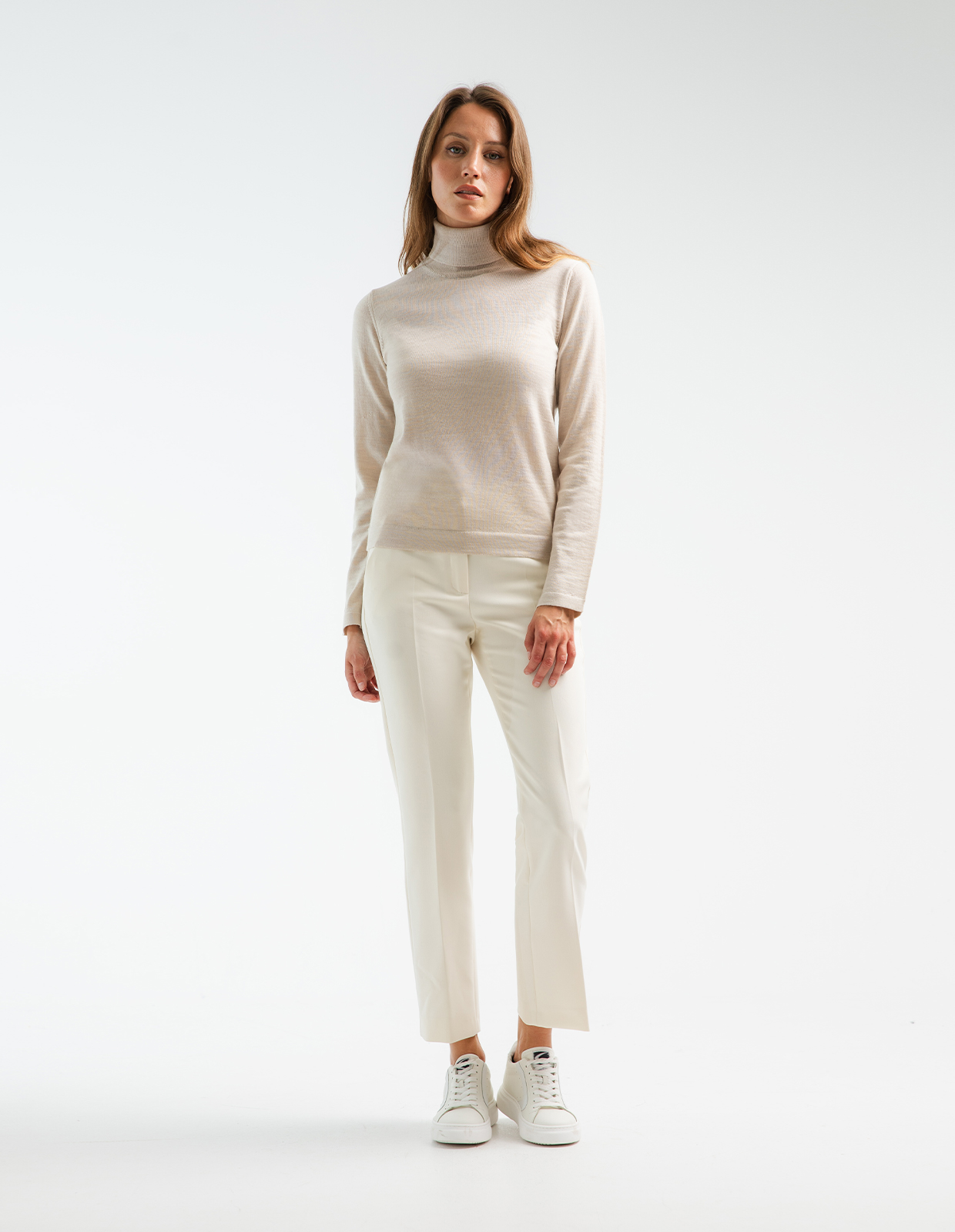 Polotröja Merinoull Ljusbeige