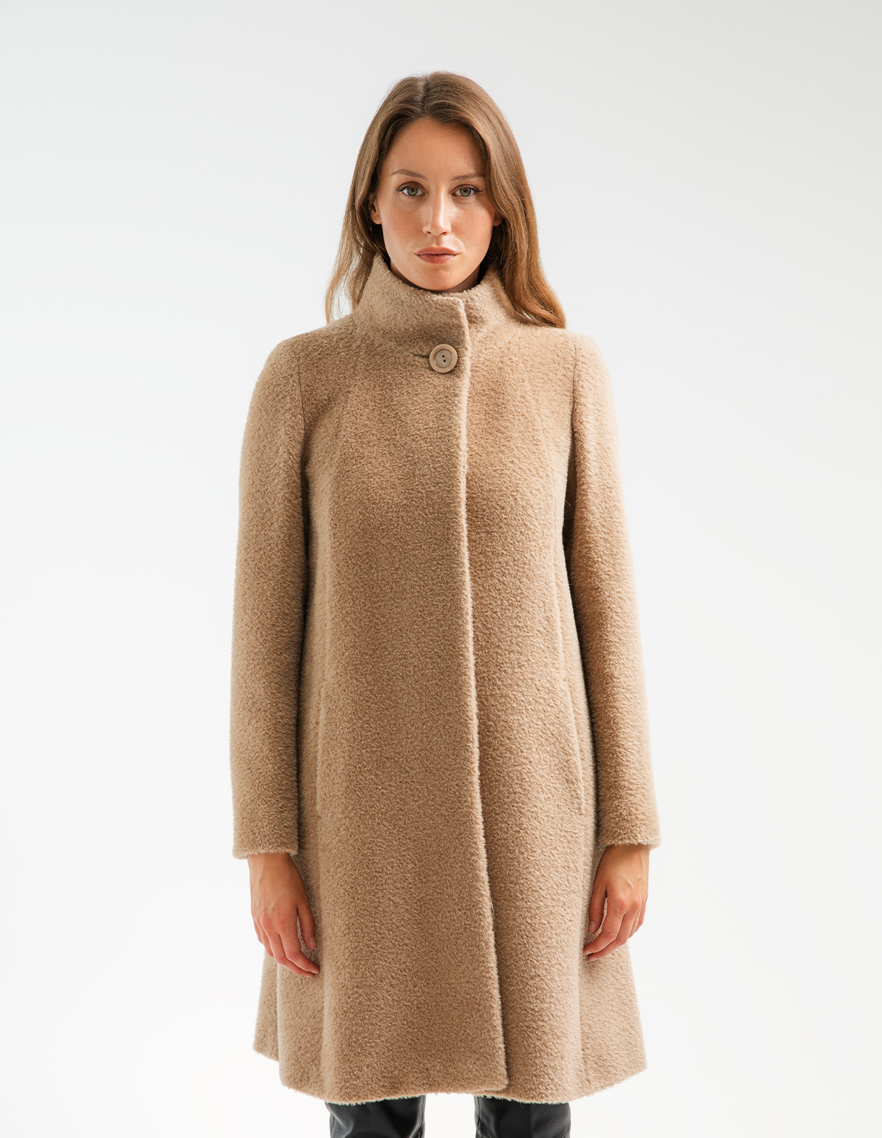 Alpacka A-Linje Kappa Ljusbeige 46