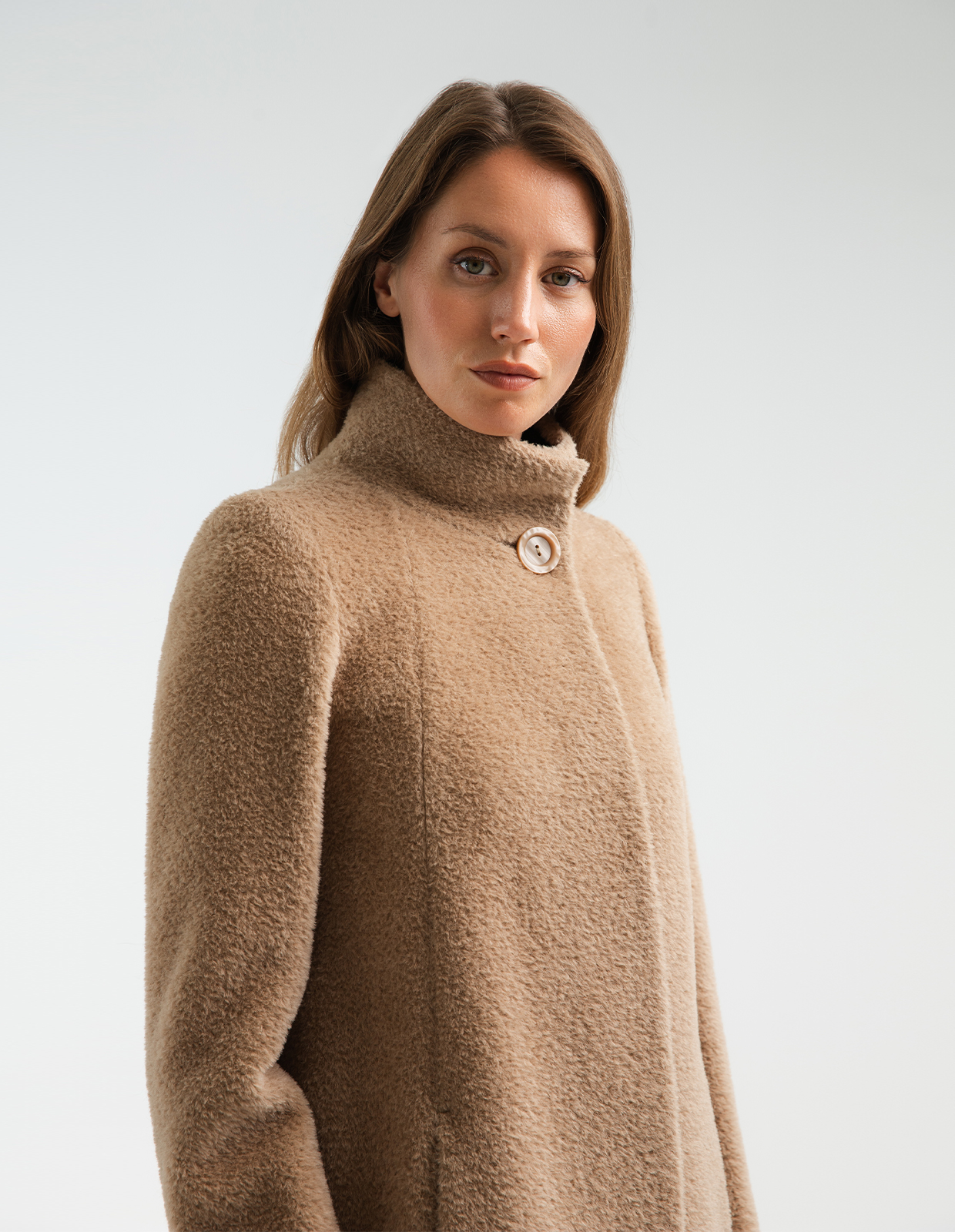 Alpacka A-Linje Kappa Ljusbeige 46