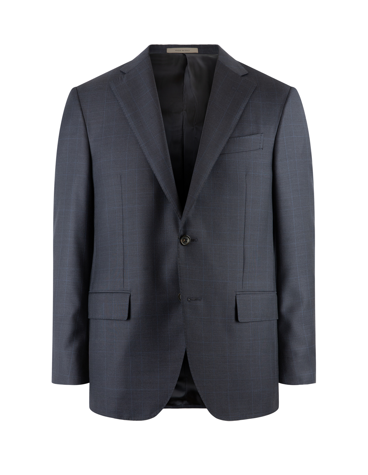 Leader Kostym Ull Glencheck Navy