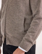 Ballater Cardigan Lammull Gråbeige 56