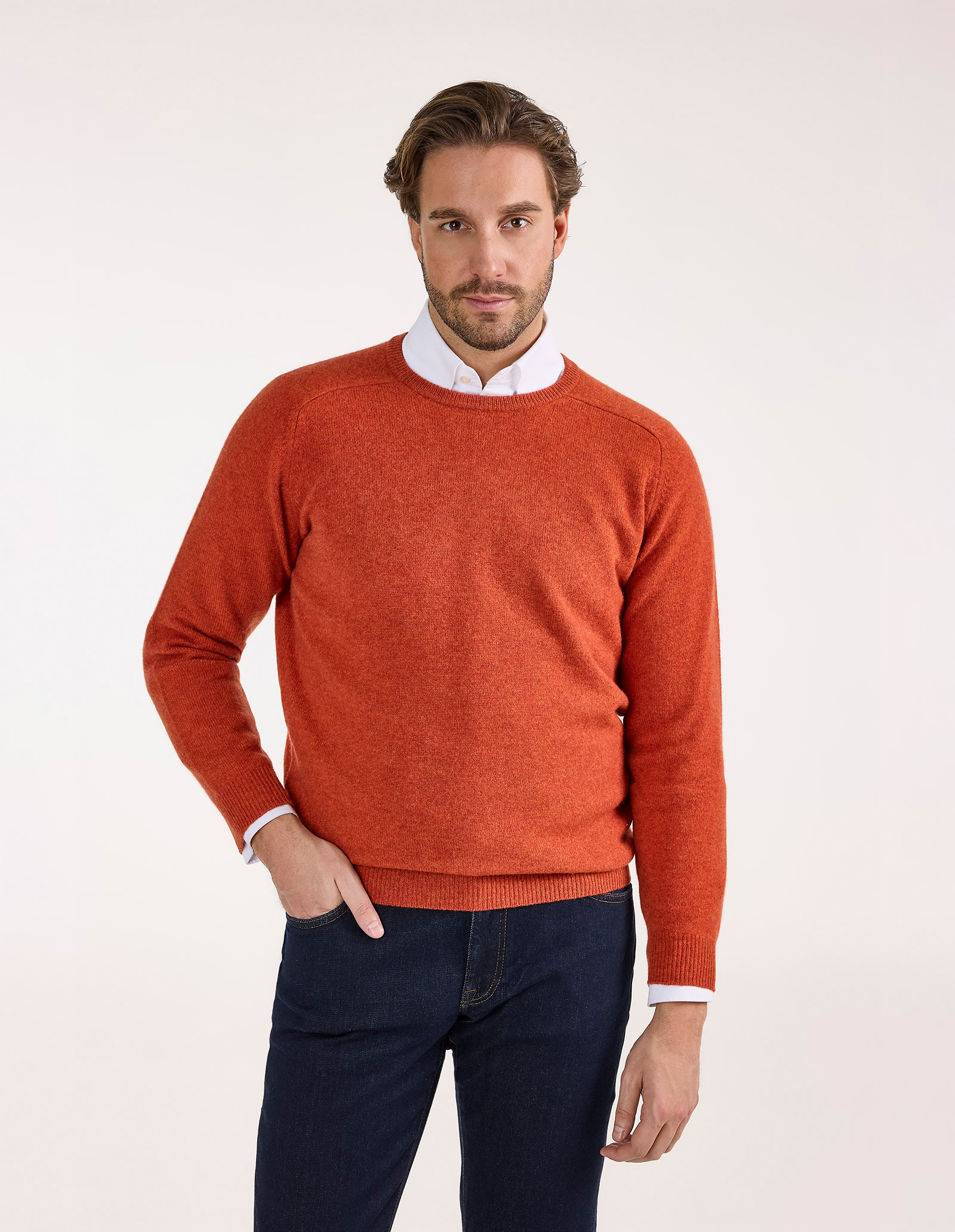 Lenzie Tröja Lammull Roströd