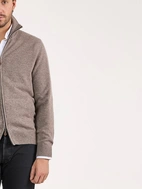 Ballater Cardigan Lammull Gråbeige 56