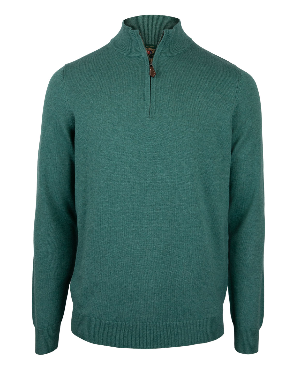 Selhurst Half Zip Bomull/Cashmere Grön