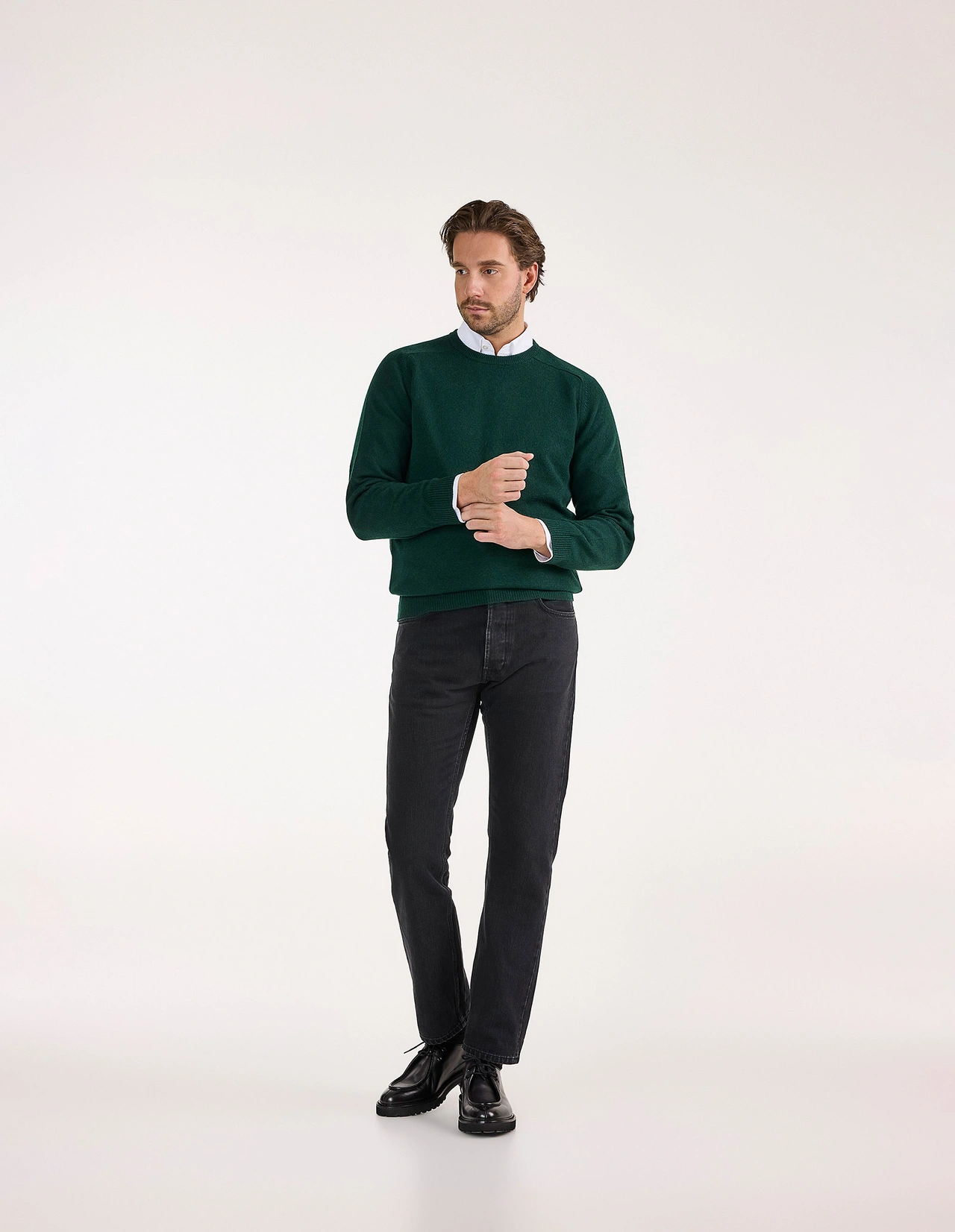 Lenzie Tröja Lammull Mörkgrön 50