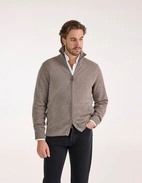 Ballater Cardigan Lammull Gråbeige 56