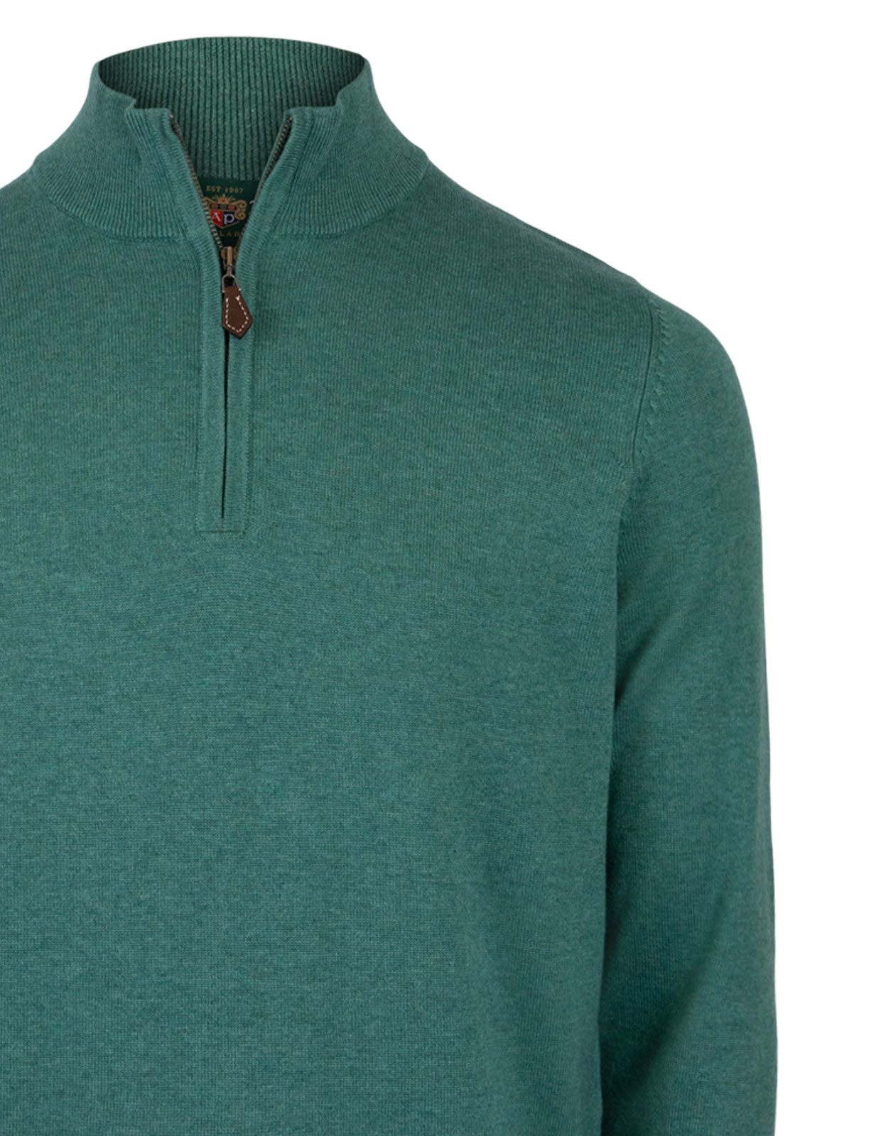 Selhurst Half Zip Bomull/Cashmere Grön