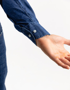 Regular Fit Skjorta Denim Mörkblå
