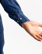 Regular Fit Skjorta Denim Mörkblå 43