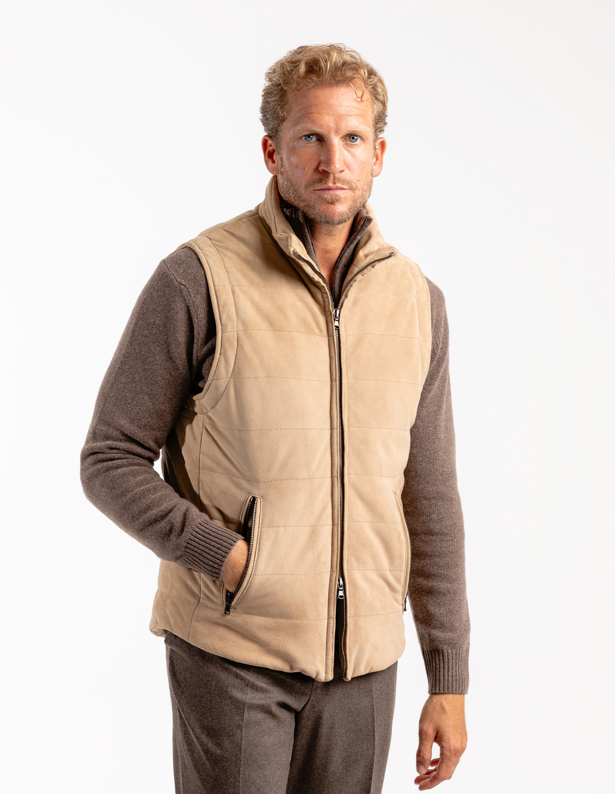 Väst Mocka Beige