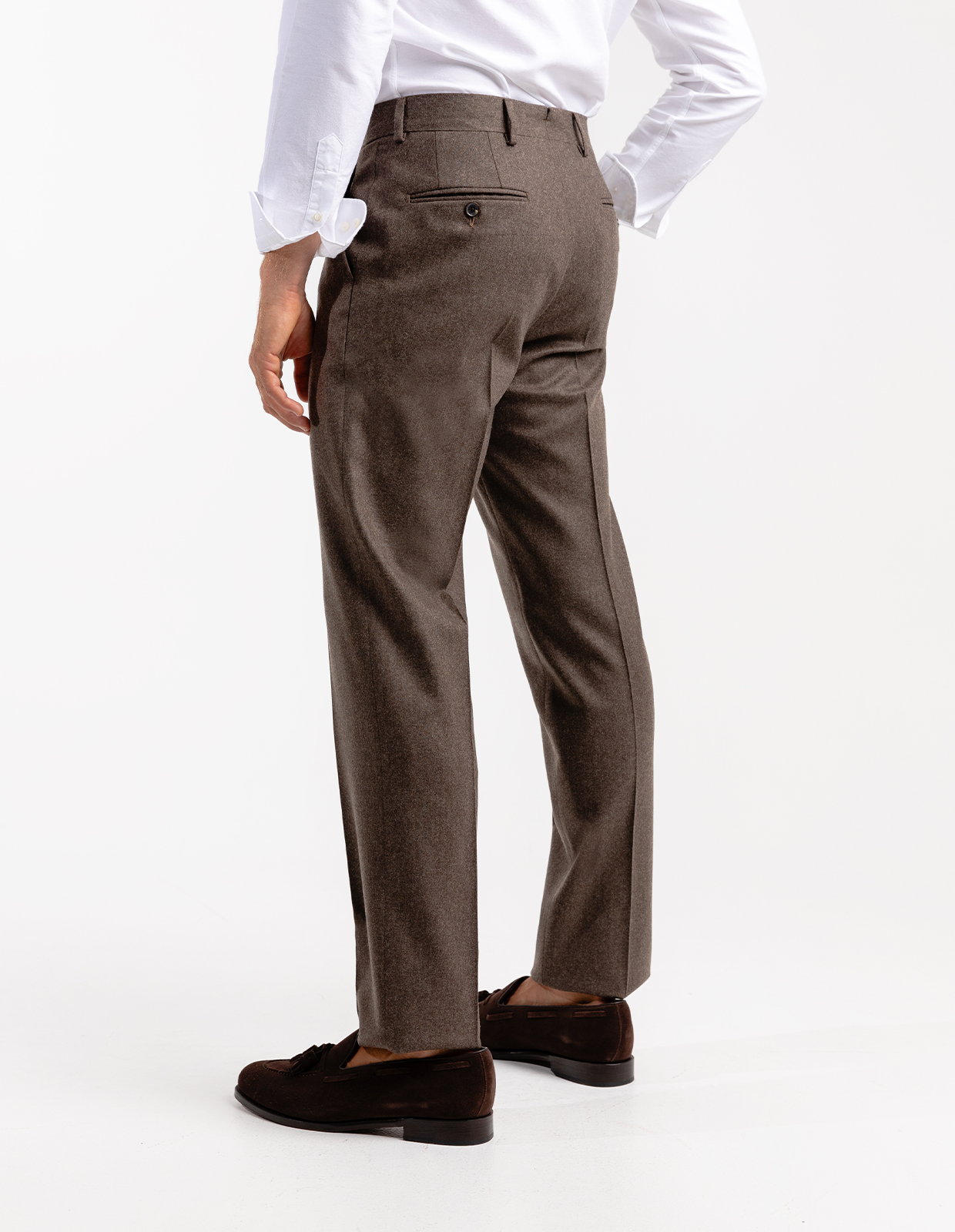 Davide Byxa Flanell Nougat