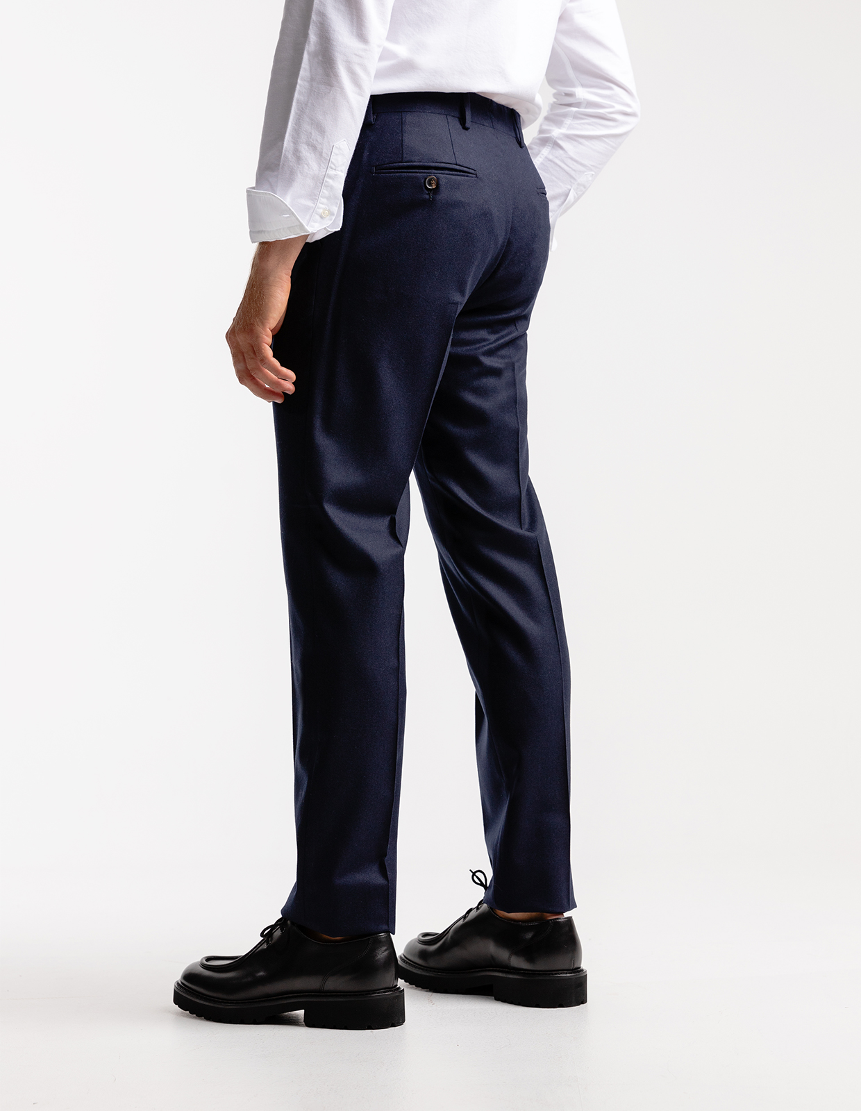 Davide Byxa Flanell Navy