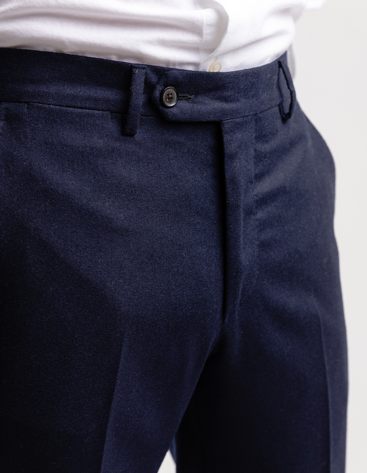 Davide Byxa Flanell Navy
